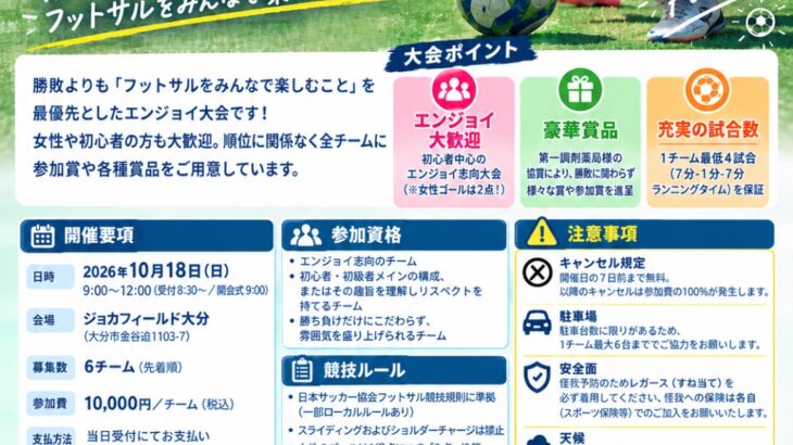 第一調剤薬局カップ　10月18日(日)午前